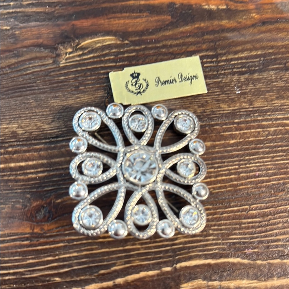 Premier Designs Silver Brooch